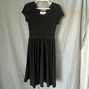 Dot Dot Smile all black vintage cap sleeve dress